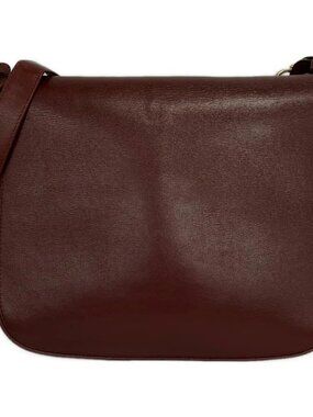 Cartier Must Line Bordeaux Leather Shoulder Bag